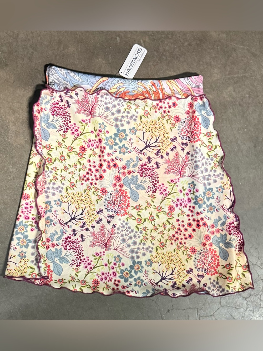 Haystacks Switchstacks Reversible Bias Floral Skirt Size Small NWT